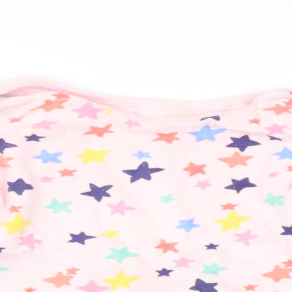 TESCO Baby Pink  Cotton Basic T-Shirt Size 12-18 Months Round Neck