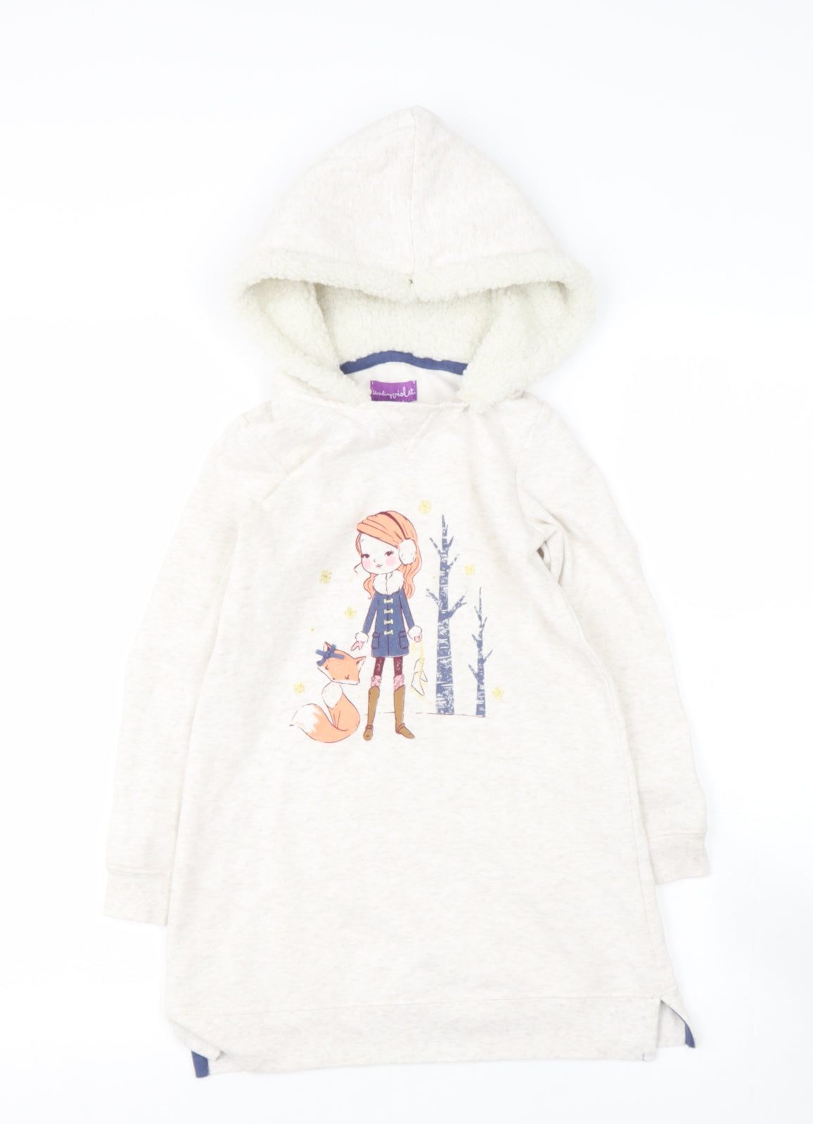 Shrinking violet Girls   Cotton Pullover Sweatshirt Size 4-5 Years   - FOX