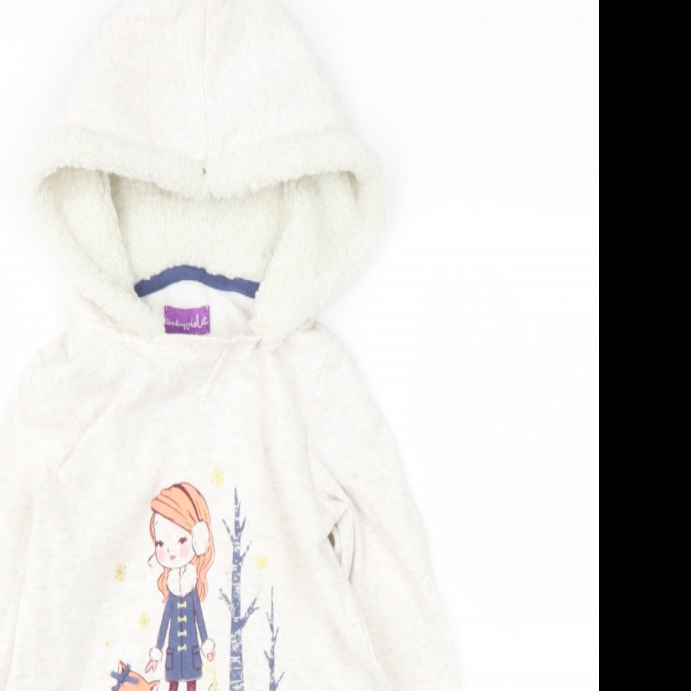 Shrinking violet Girls   Cotton Pullover Sweatshirt Size 4-5 Years   - FOX