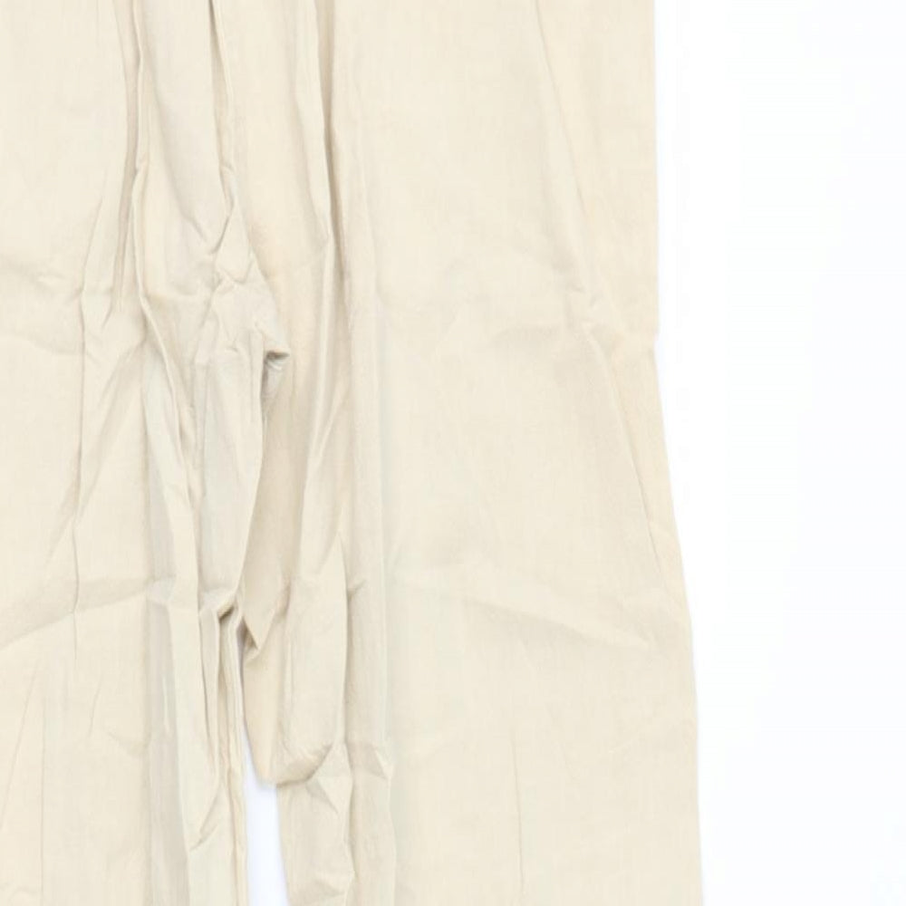 store twenty one Womens Beige  Cotton Cargo Trousers Size 10  Regular
