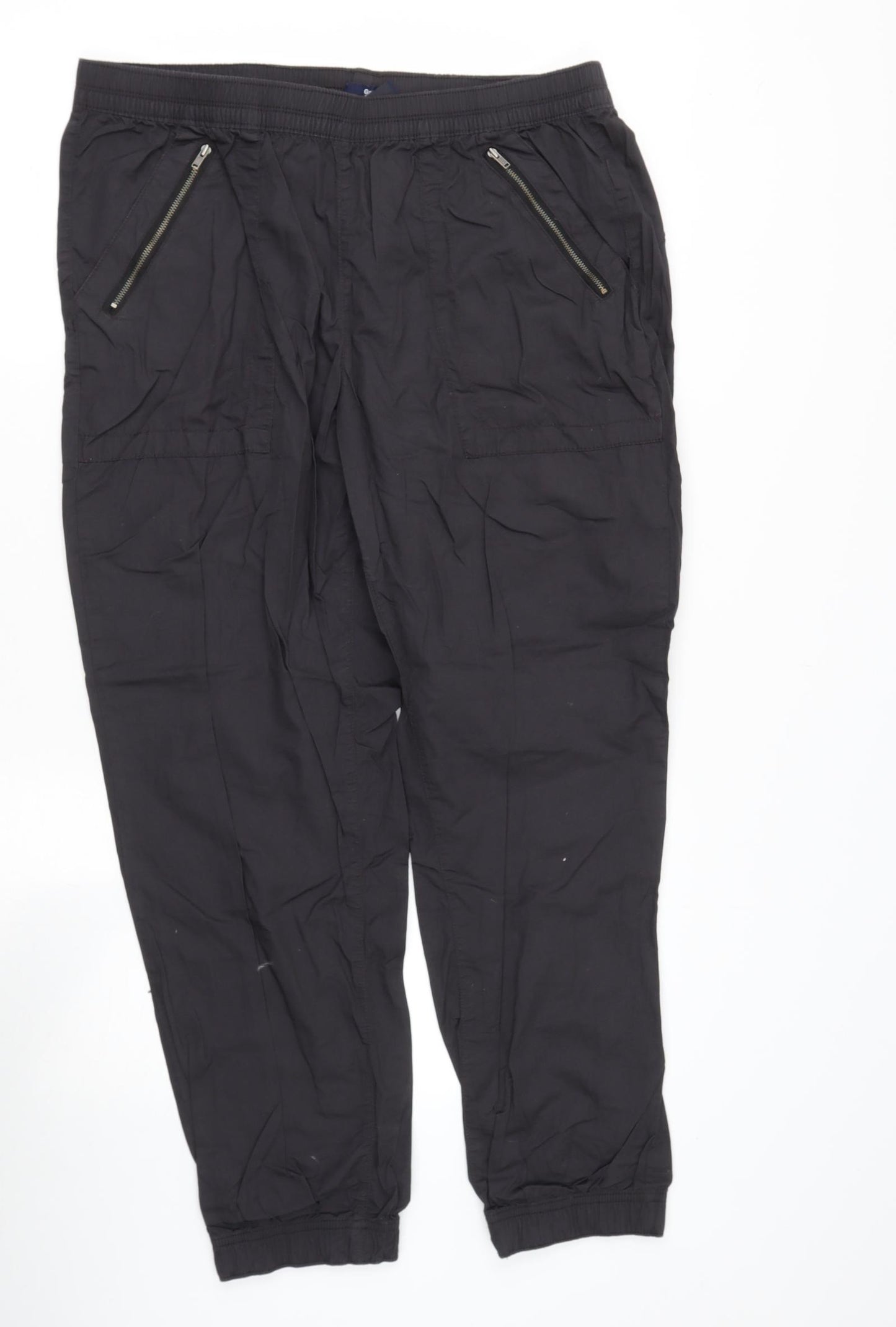 Gap Womens Black  Cotton Cargo Trousers Size L  Regular