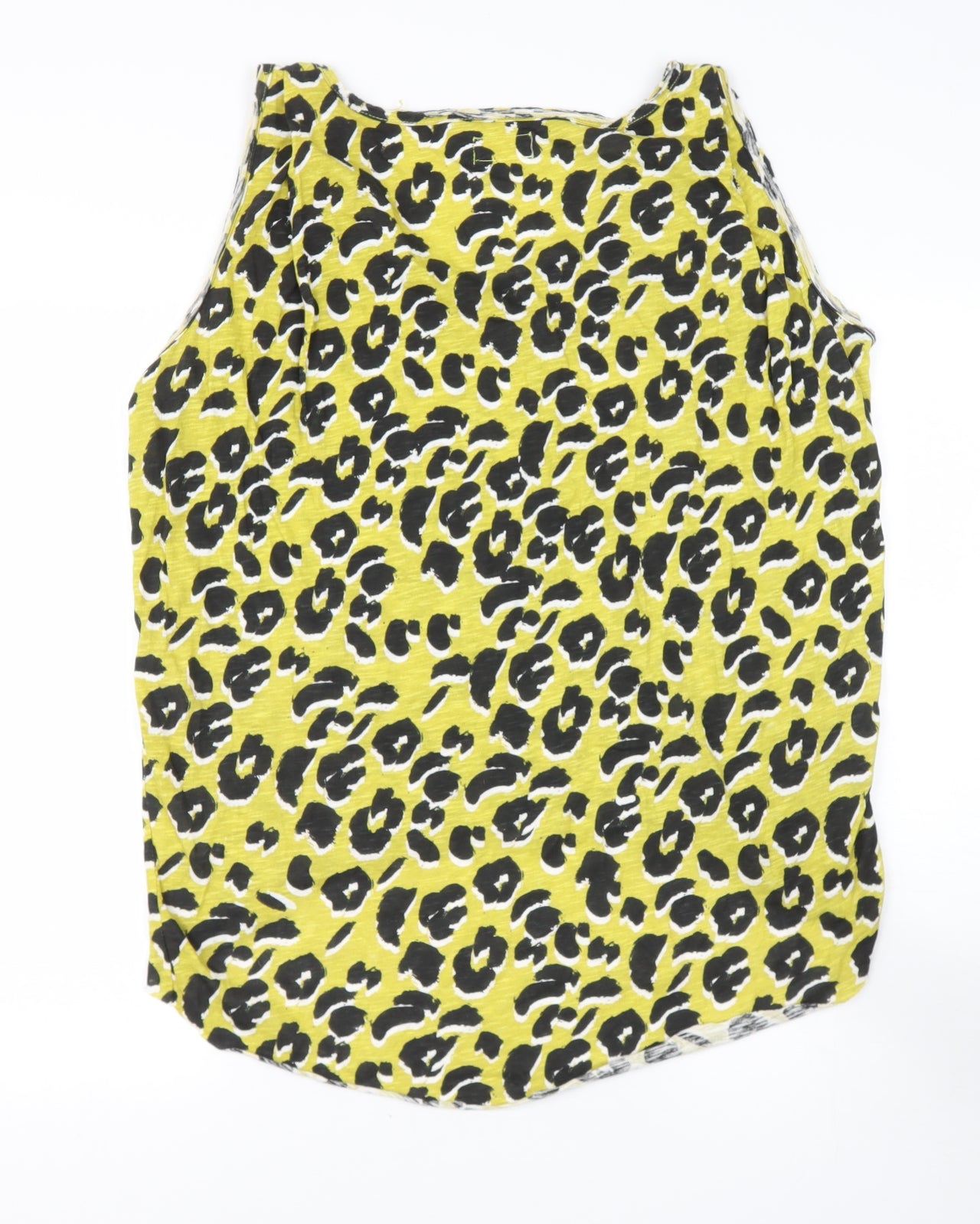 numph Womens Yellow  Cotton Basic T-Shirt Size M Round Neck