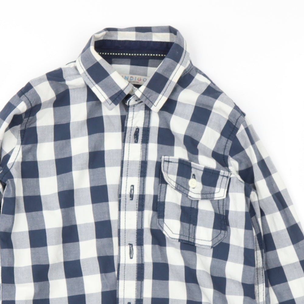 Indigo Boys Multicoloured Check Cotton Basic Casual Size 6 Years Collared
