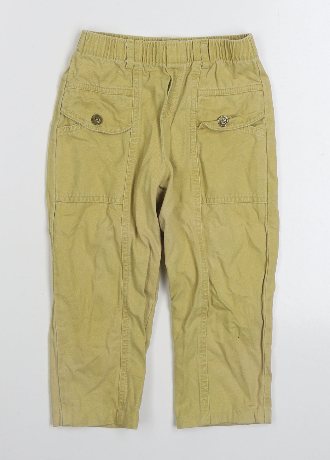 Dunnes Stores Boys Yellow  100% Cotton Straight Jeans Size 2-3 Years  Regular Zip