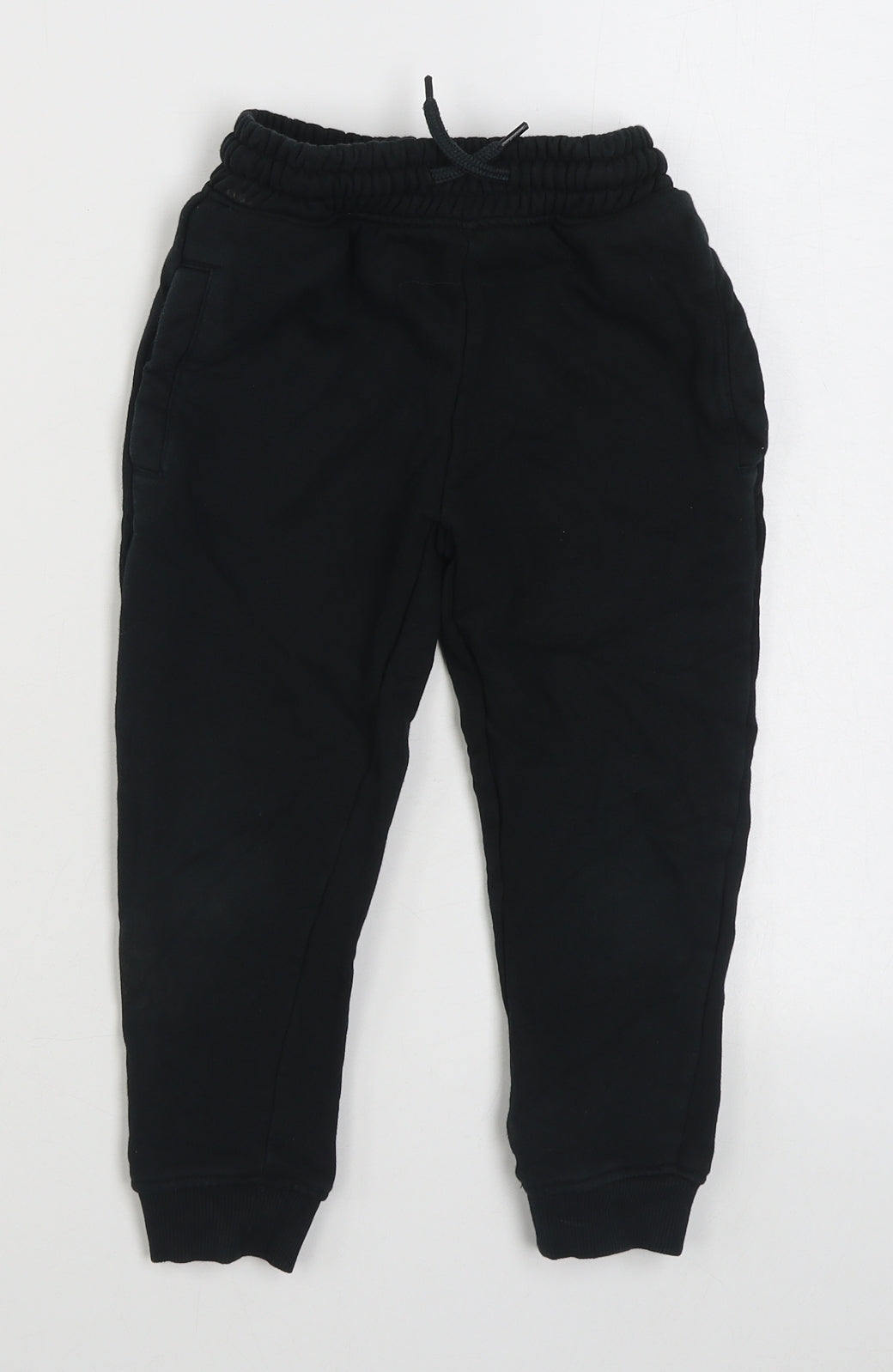 NEXT Boys Black  Cotton Jogger Trousers Size 6 Years  Regular Tie