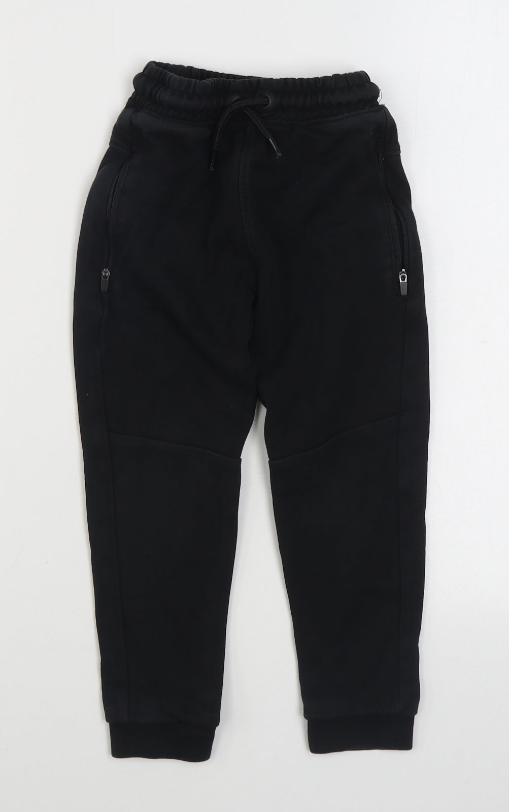 NEXT Boys Black  Cotton Jogger Trousers Size 6 Years  Slim Tie