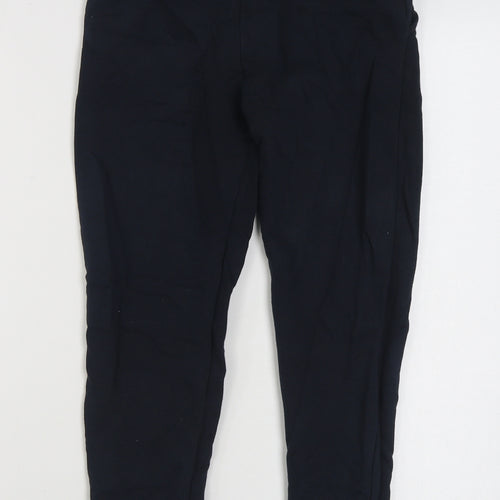 Marks and Spencer Boys Blue  Cotton Jogger Trousers Size 10-11 Years  Regular Tie