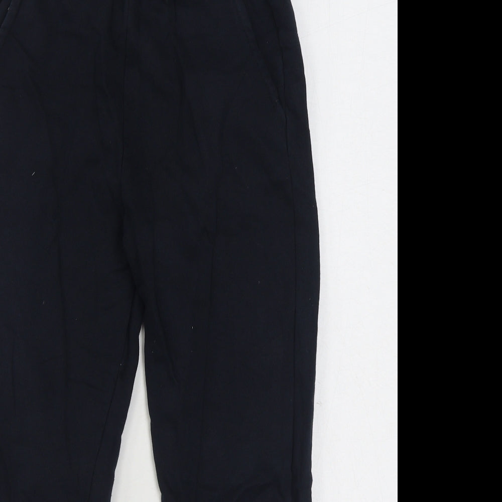 Marks and Spencer Boys Blue  Cotton Jogger Trousers Size 10-11 Years  Regular Tie
