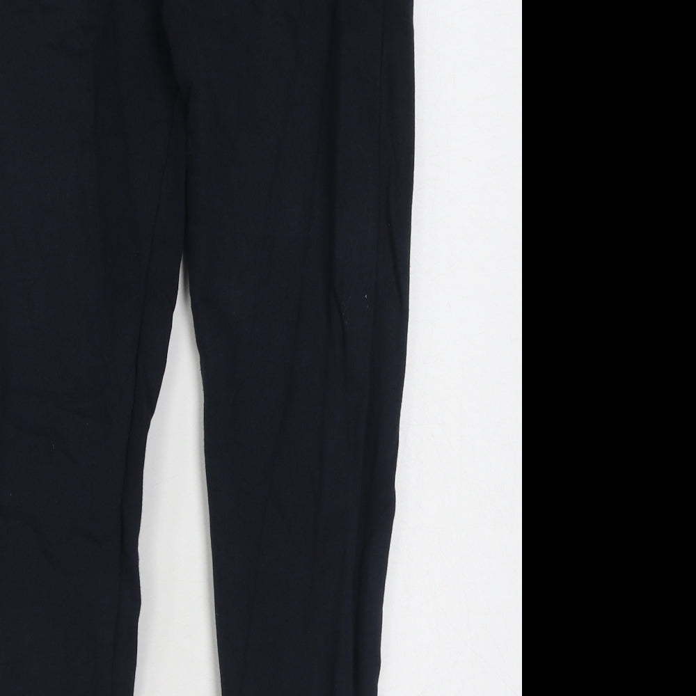 Marks and Spencer Boys Blue  Cotton Jogger Trousers Size 10-11 Years  Regular Tie