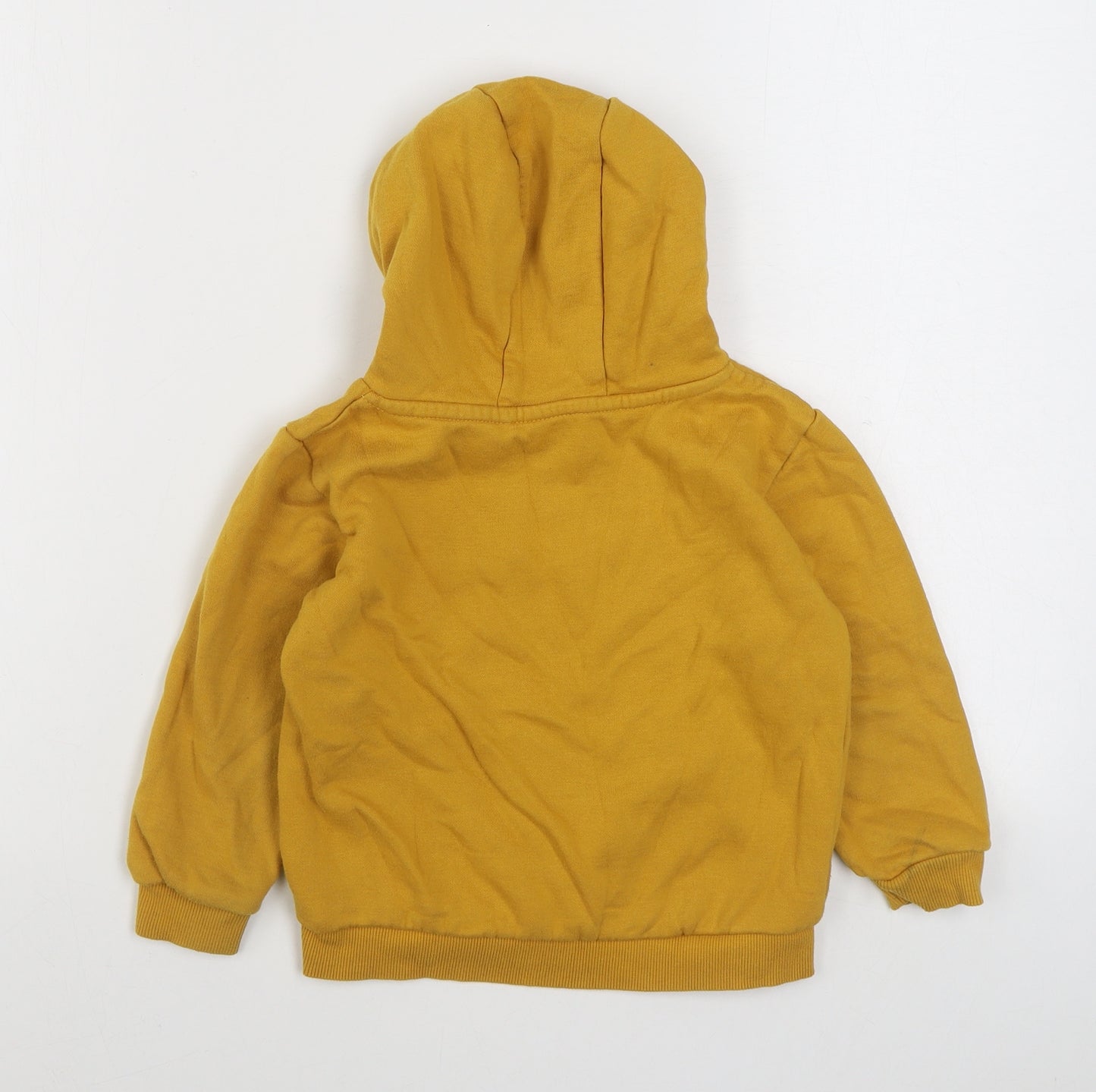 Dunnes Stores Boys Yellow  Cotton Pullover Hoodie Size 5-6 Years  Pullover