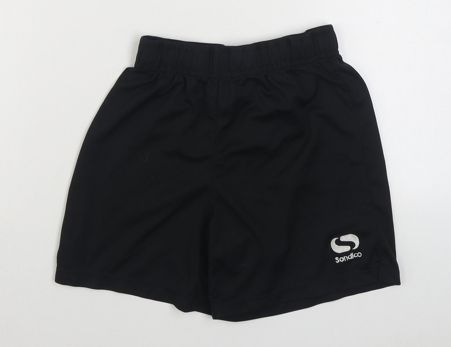 Sondico Boys Black  Polyester Sweat Shorts Size 9-10 Years  Regular Tie