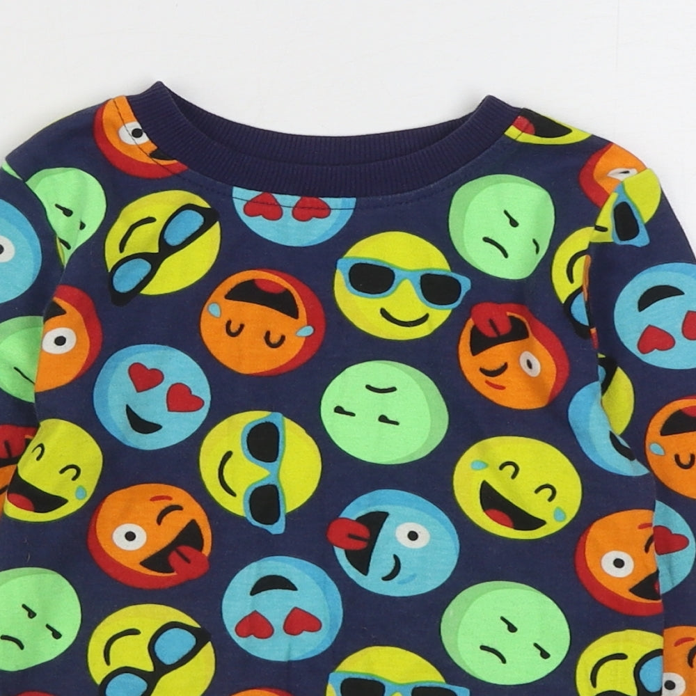 Dunnes Stores Boys Multicoloured Geometric 100% Cotton Pullover Sweatshirt Size 5-6 Years  Pullover