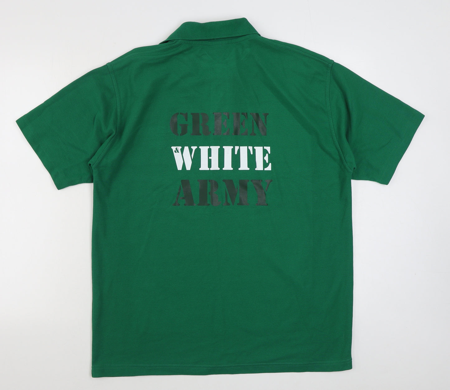 Uneek Mens Green  Polyester  Polo Size L Collared Pullover