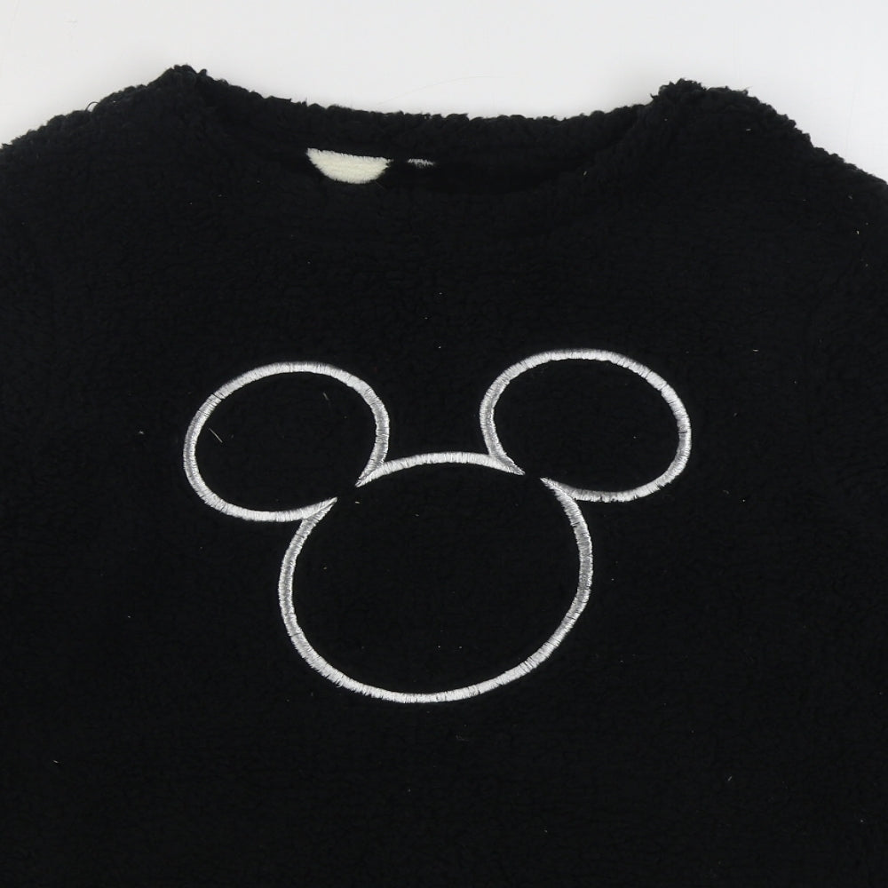 Primark Womens Black Solid Polyester Top Pyjama Top Size S