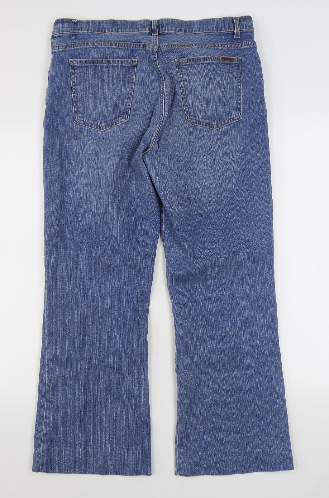 NEXT Womens Blue  Cotton Straight Jeans Size 16 L27 in Regular Zip