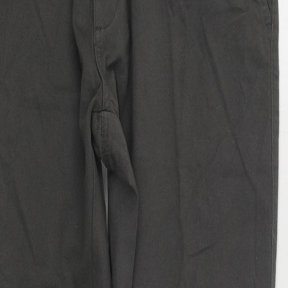 Denim & Co. Mens Grey  Cotton Straight Jeans Size 38 in L34 in Regular Zip