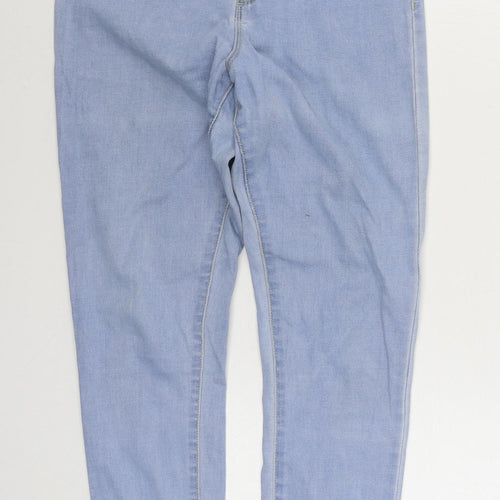 Denim & Co. Womens Blue  Cotton Skinny Jeans Size 12 L28 in Regular Zip