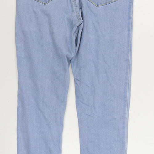Denim & Co. Womens Blue  Cotton Skinny Jeans Size 12 L28 in Regular Zip