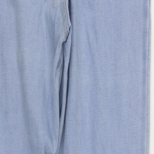Denim & Co. Womens Blue  Cotton Skinny Jeans Size 12 L28 in Regular Zip