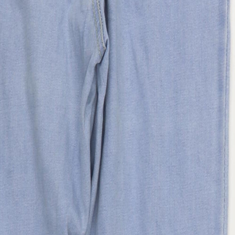 Denim & Co. Womens Blue  Cotton Skinny Jeans Size 12 L28 in Regular Zip
