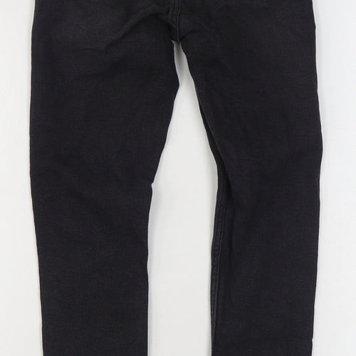 Denim & Co. Womens Black  Cotton Skinny Jeans Size 10 L27 in Regular Zip
