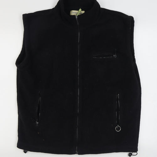 Country Trader Mens Black   Gilet Jacket Size L  Zip