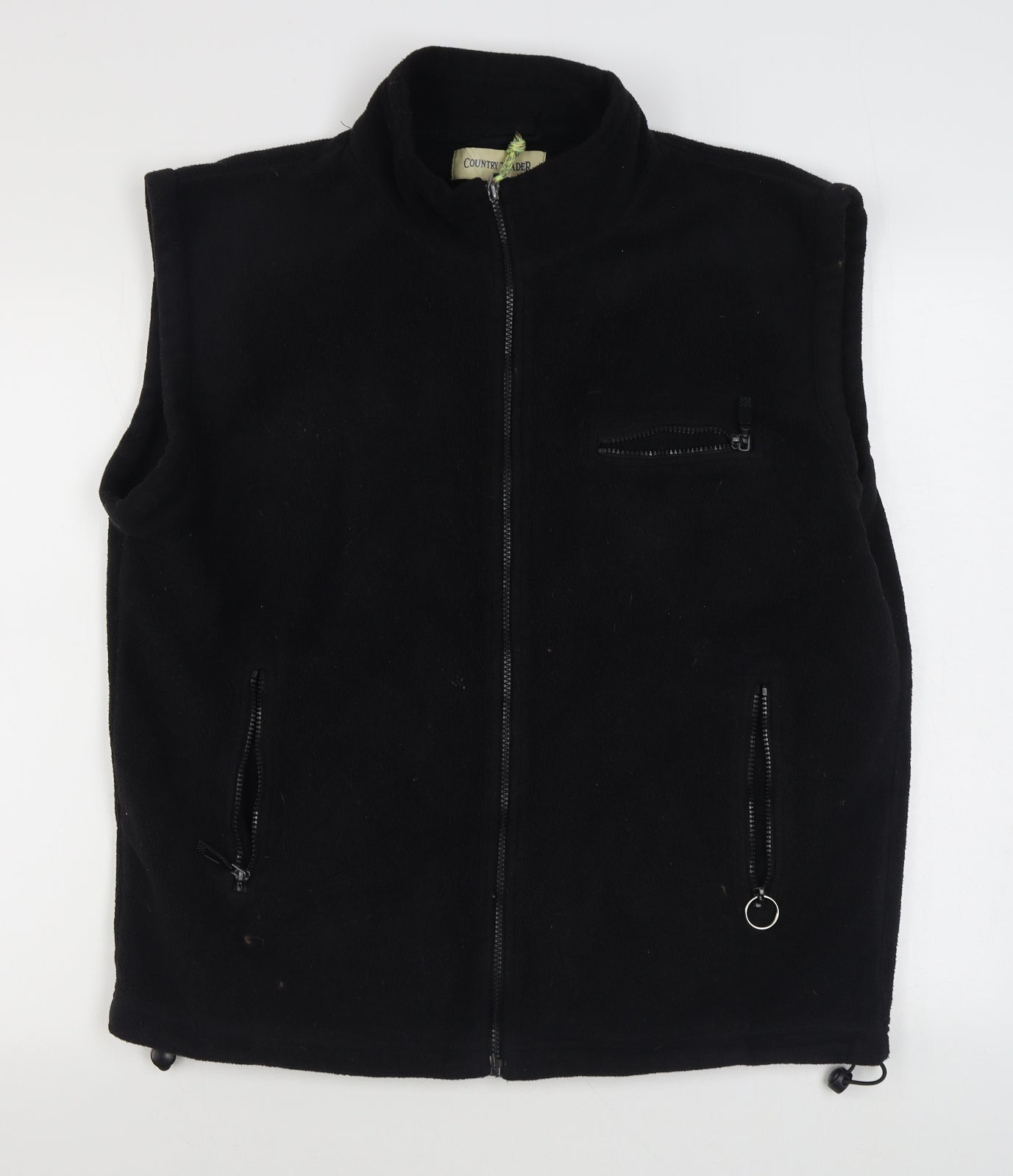 Country Trader Mens Black   Gilet Jacket Size L  Zip