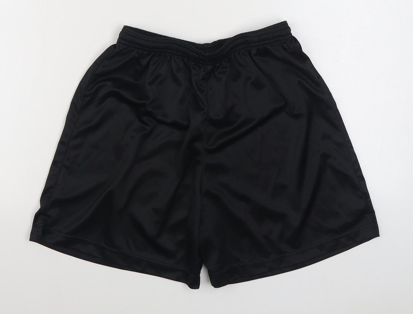 Precision Womens Black  Polyester Sweat Shorts Size 6  Regular