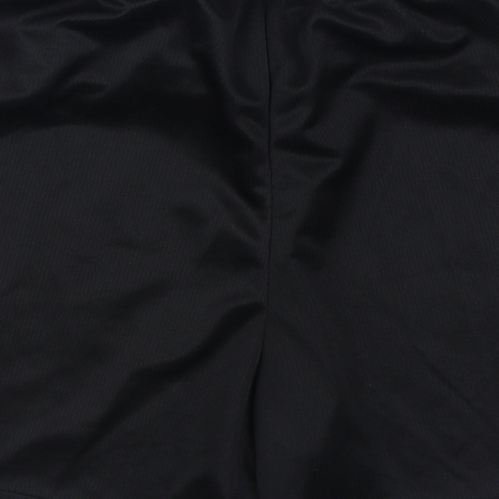 Precision Womens Black  Polyester Sweat Shorts Size 6  Regular