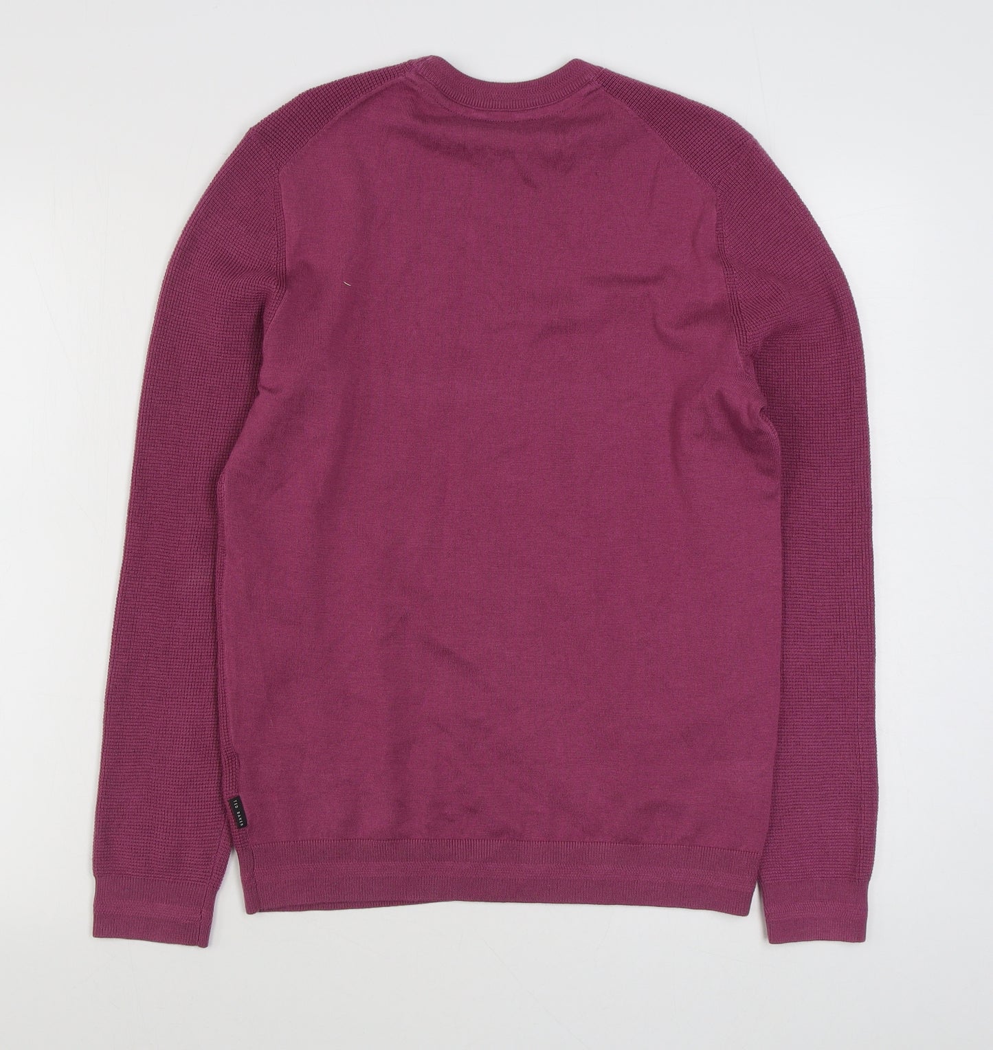 Ted Baker Womens Purple Round Neck  Polyester Pullover Jumper Size 10