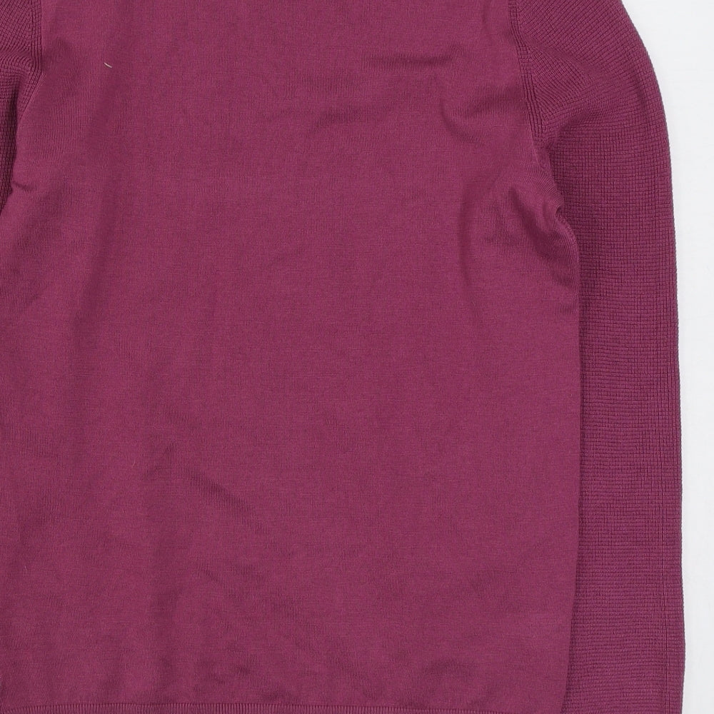 Ted Baker Womens Purple Round Neck  Polyester Pullover Jumper Size 10