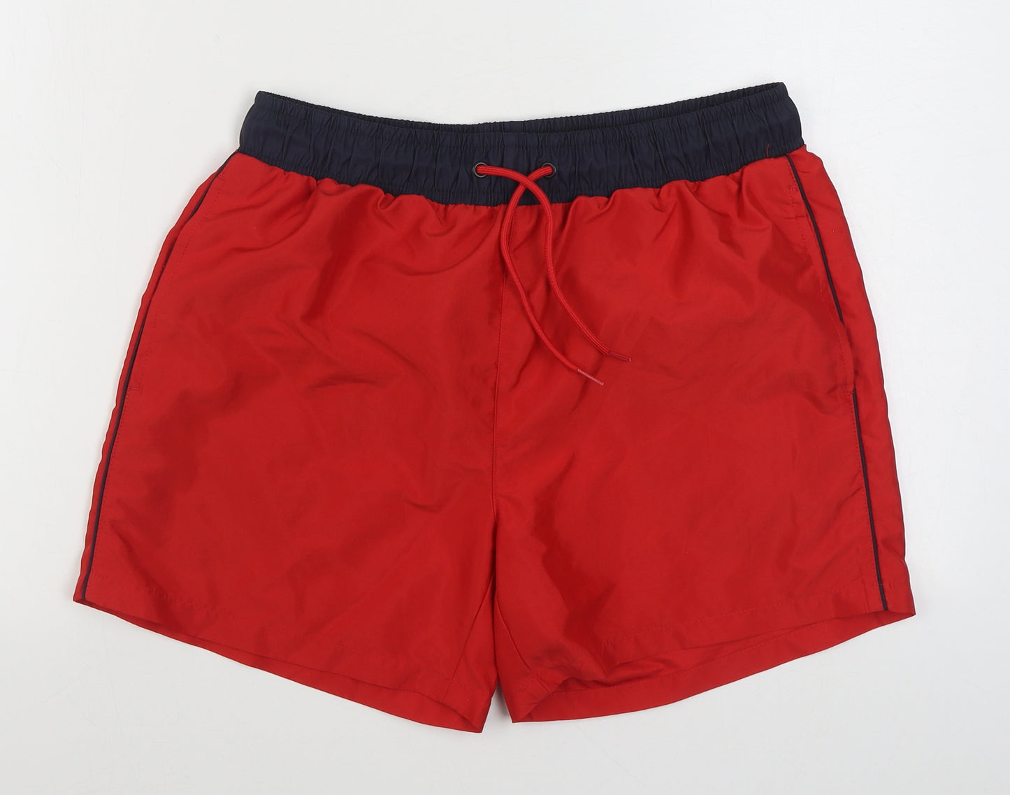 Primark Mens Red  Polyester Sweat Shorts Size M  Regular Tie - Swim trunks