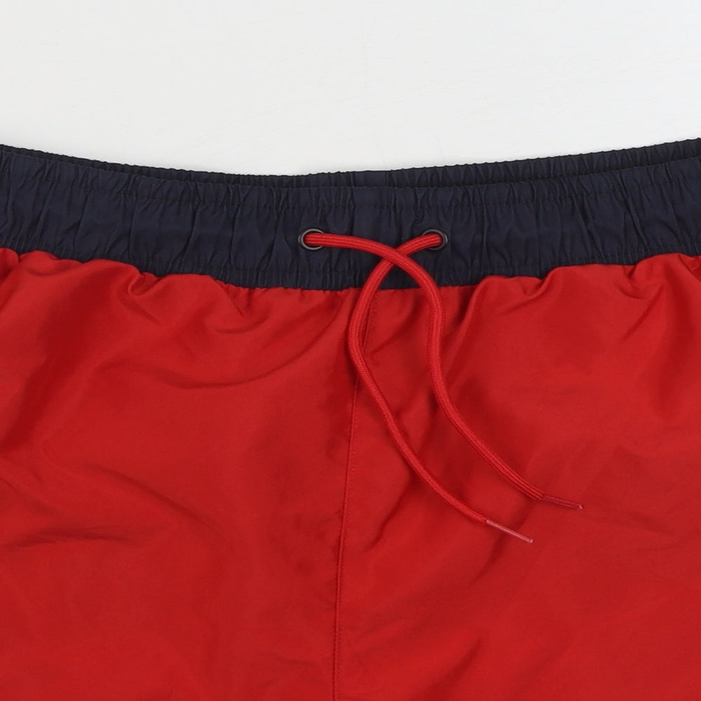 Primark Mens Red  Polyester Sweat Shorts Size M  Regular Tie - Swim trunks