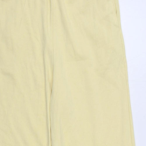 H&M Womens Yellow  Cotton Jogger Trousers Size S L30 in Regular Tie