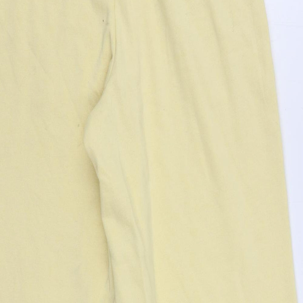 H&M Womens Yellow  Cotton Jogger Trousers Size S L30 in Regular Tie
