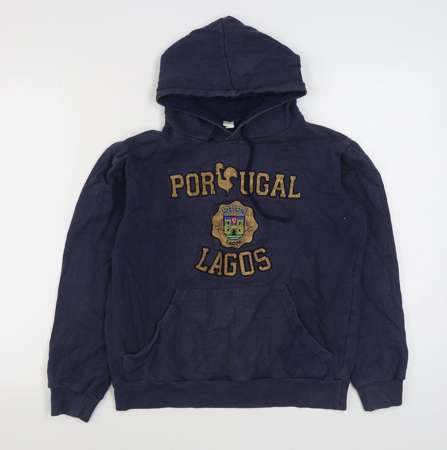 Portugal Lagos Mens Blue  Cotton Pullover Hoodie Size S