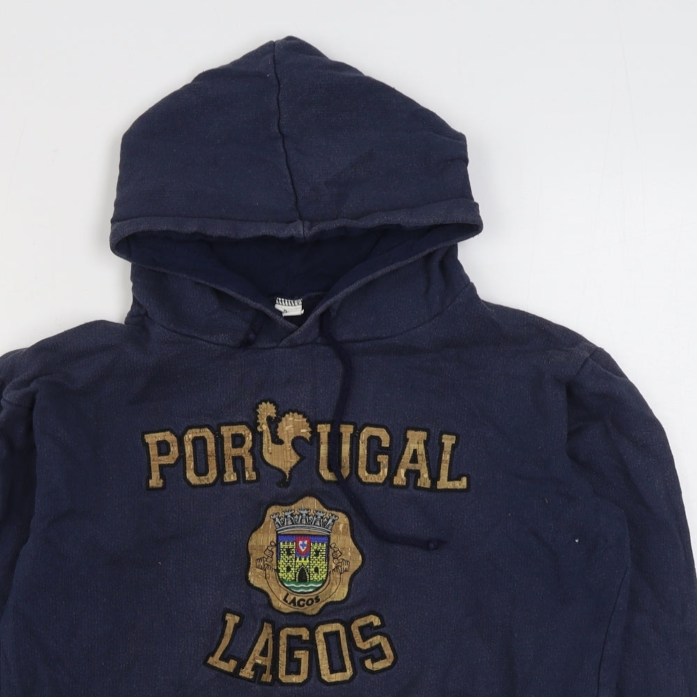 Portugal Lagos Mens Blue  Cotton Pullover Hoodie Size S