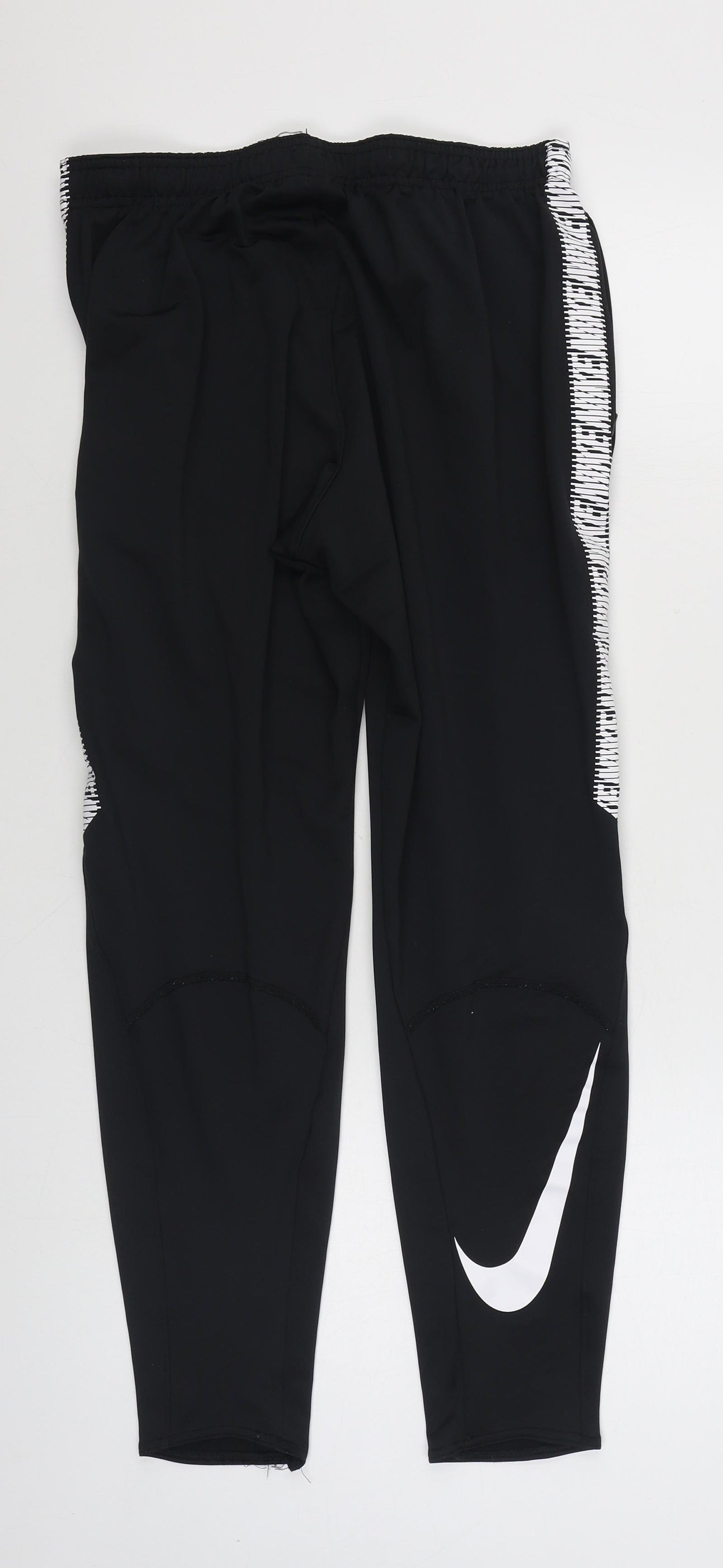 Nike Mens Black  Polyester Jogger Trousers Size M L29 in Regular Tie