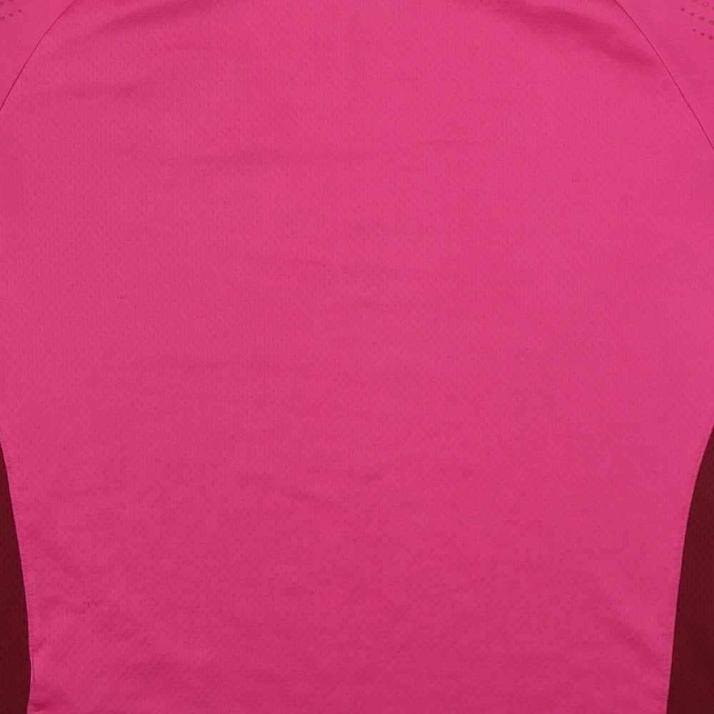 Hummel Mens Pink  Polyester Basic T-Shirt Size M Round Neck Pullover - Crusaders F.C