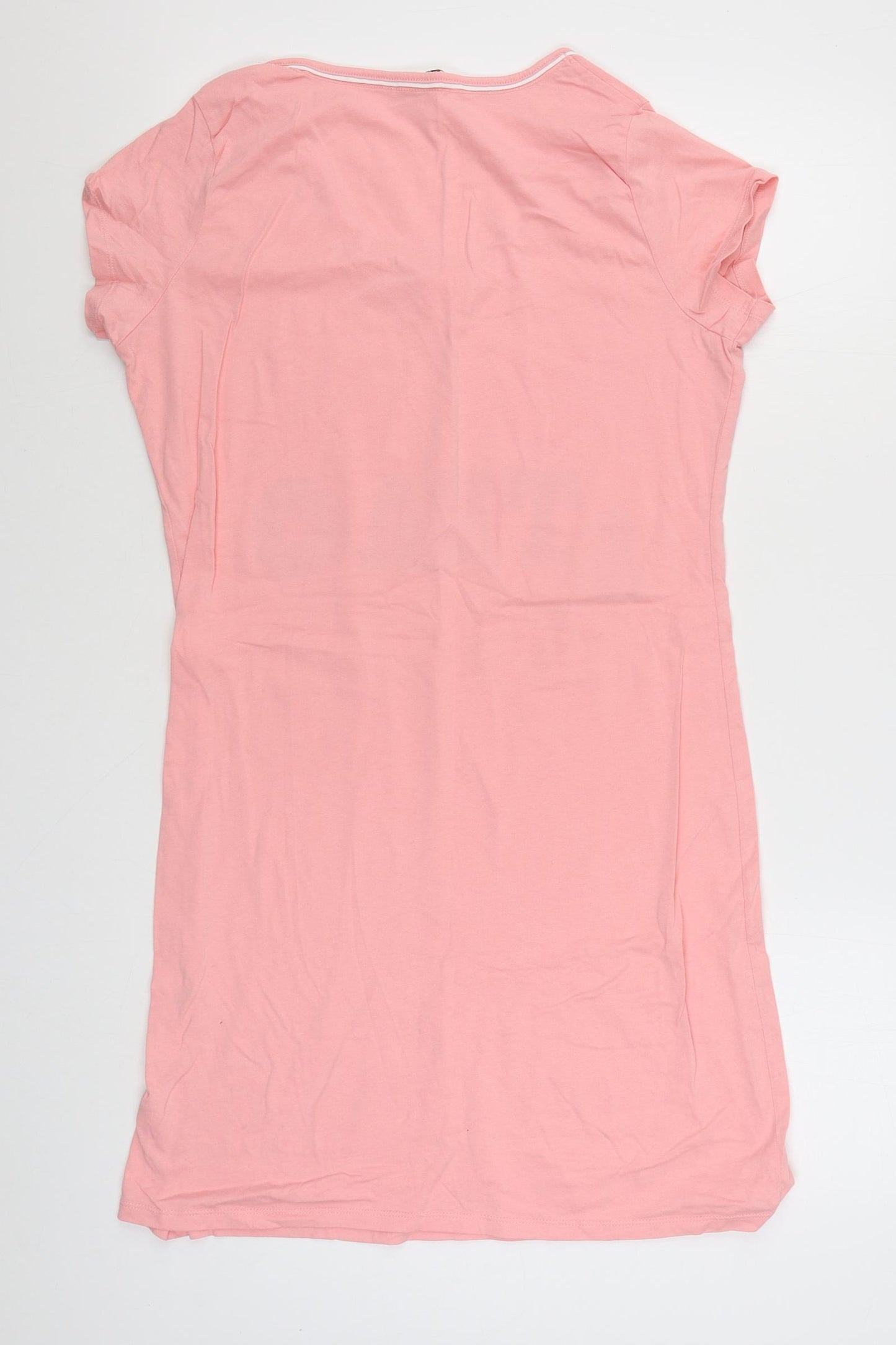 TU Womens Pink Solid 100% Cotton Top Nightshirt Size 12