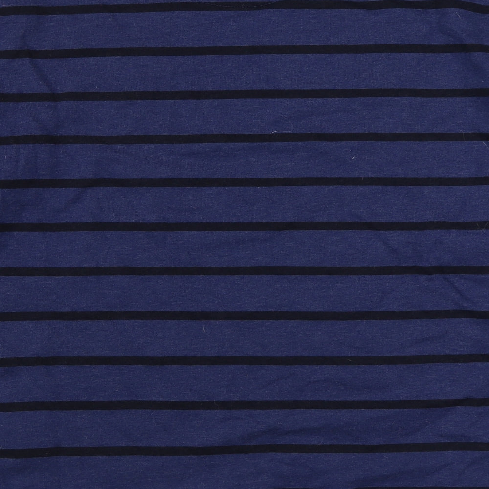 Marks and Spencer Mens Blue Striped Cotton Pullover Sweatshirt Size 2XL