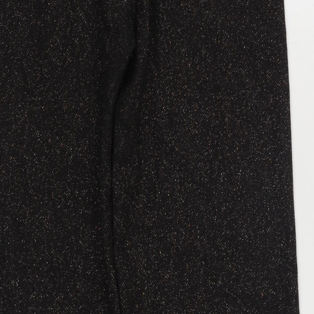 H&M Womens Brown  Wool Trousers  Size 8 L29 in Regular Zip