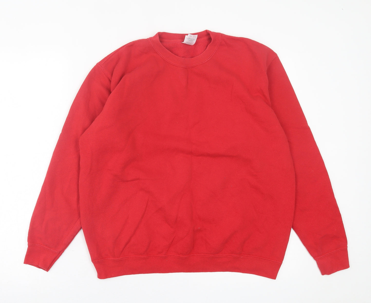 Fruit of the Loom Boys Red  Cotton Pullover Sweatshirt Size 14-15 Years  Pullover