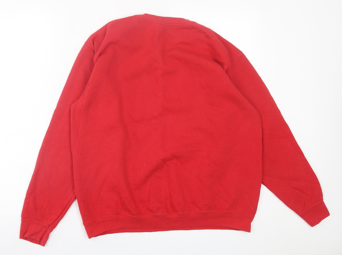 Fruit of the Loom Boys Red  Cotton Pullover Sweatshirt Size 14-15 Years  Pullover