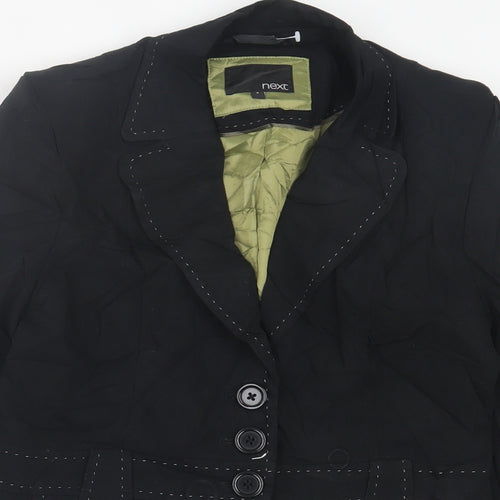 NEXT Womens Black   Jacket Blazer Size 8  Button