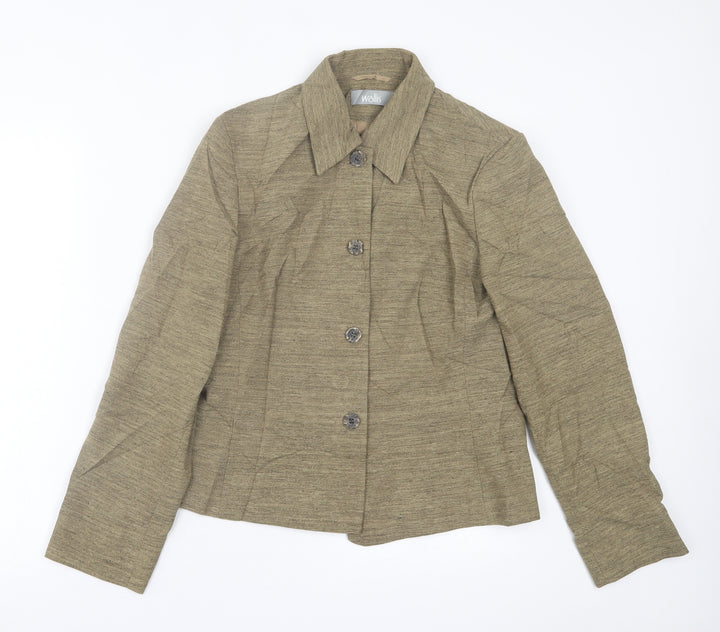 Wallis Womens Green   Jacket Blazer Size 12  Button