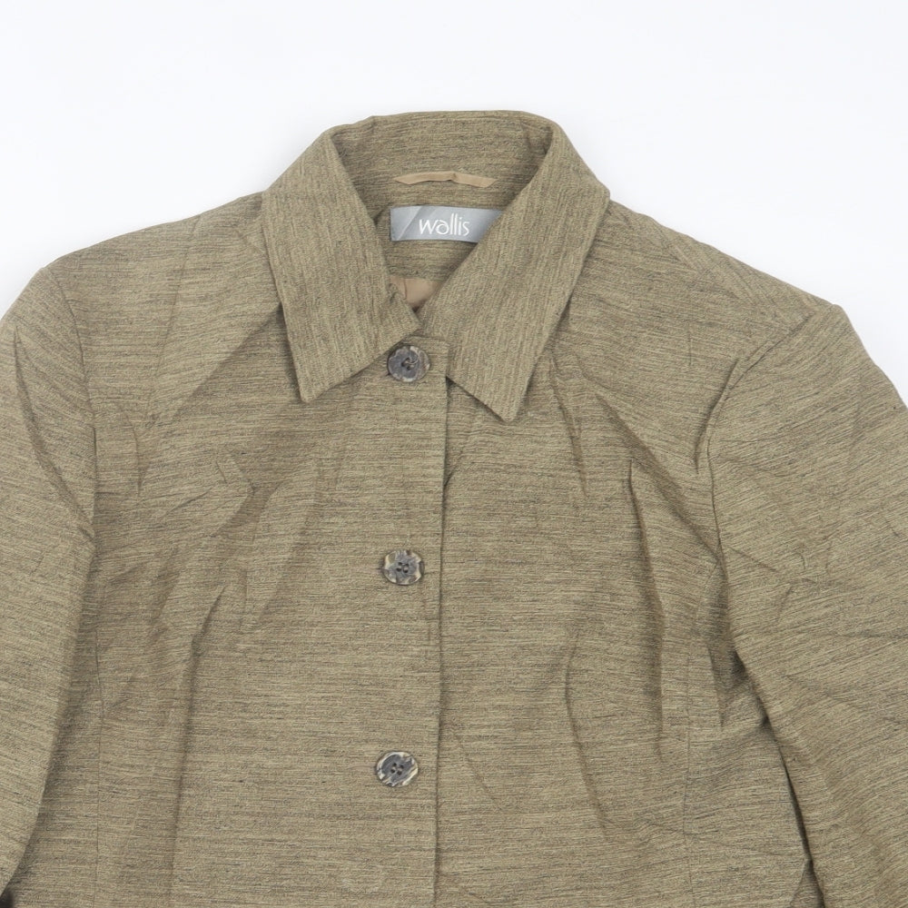 Wallis Womens Green   Jacket Blazer Size 12  Button