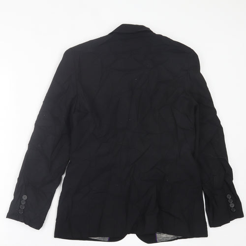 Simon Jersey Womens Black   Jacket Blazer Size 10  Button