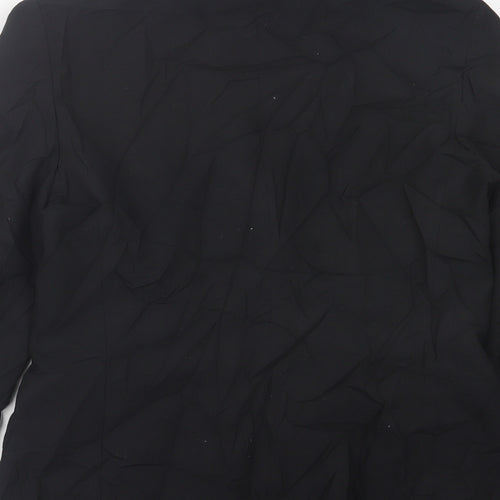 Simon Jersey Womens Black   Jacket Blazer Size 10  Button