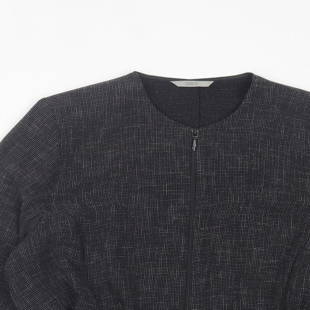 Marks and Spencer Womens Black   Jacket  Size 18  Zip